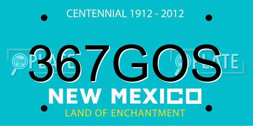 367GOS New Mexico License Plate