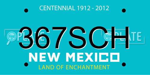 367SCH New Mexico License Plate