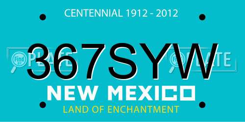 367SYW New Mexico License Plate