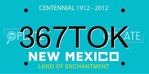 367TOK New Mexico License Plate