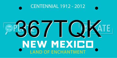 367TQK New Mexico License Plate