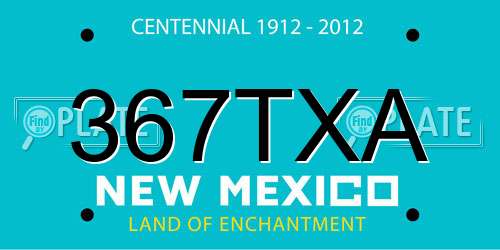 367TXA New Mexico License Plate