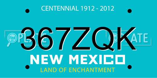 367ZQK New Mexico License Plate