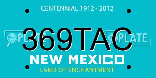 369TAC New Mexico License Plate