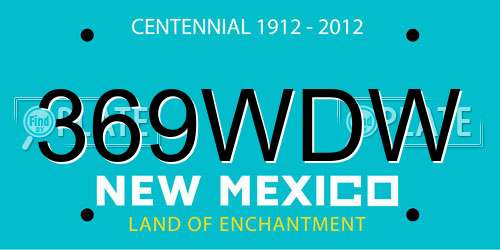 369WDW New Mexico License Plate