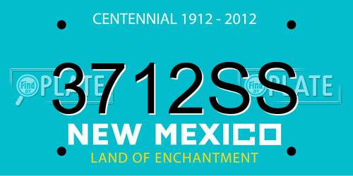 3712SS New Mexico License Plate