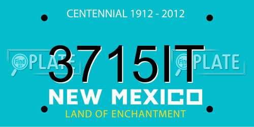 3715IT New Mexico License Plate
