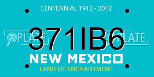 371IB6 New Mexico License Plate