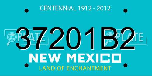 37201B2 New Mexico License Plate