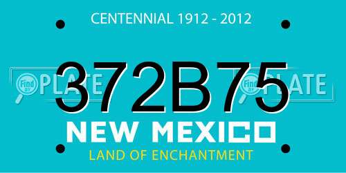 372B75 New Mexico License Plate