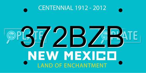 372BZB New Mexico License Plate