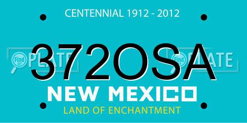 372OSA New Mexico License Plate