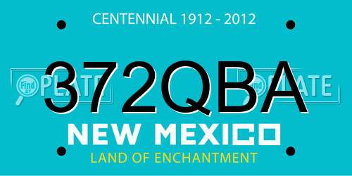 372QBA New Mexico License Plate