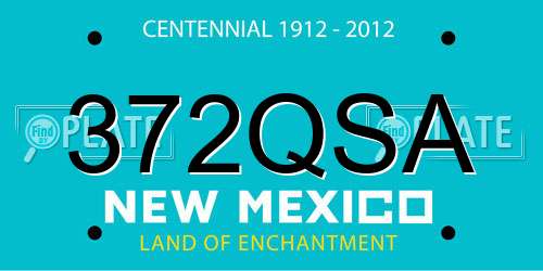 372QSA New Mexico License Plate