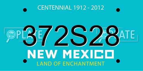 372S28 New Mexico License Plate