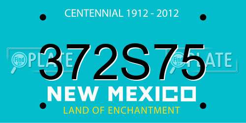 372S75 New Mexico License Plate