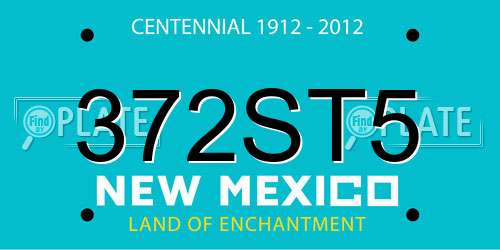 372ST5 New Mexico License Plate