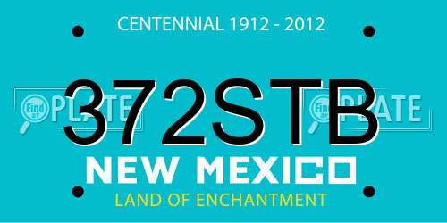 372STB New Mexico License Plate