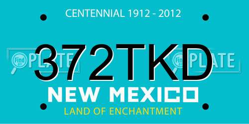 372TKD New Mexico License Plate