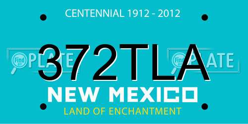 372TLA New Mexico License Plate