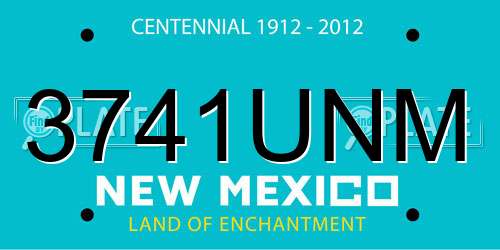 3741UNM New Mexico License Plate