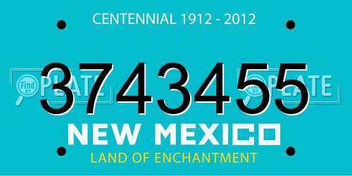 3743455 New Mexico License Plate