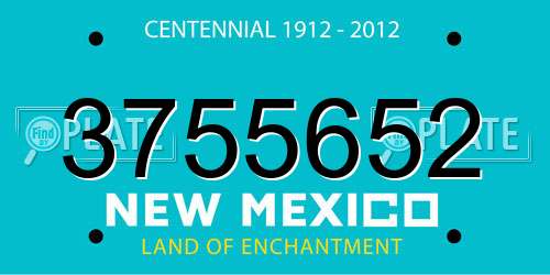 3755652 New Mexico License Plate