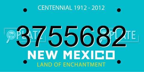 3755682 New Mexico License Plate