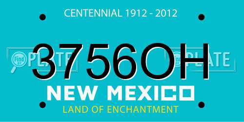 3756OH New Mexico License Plate