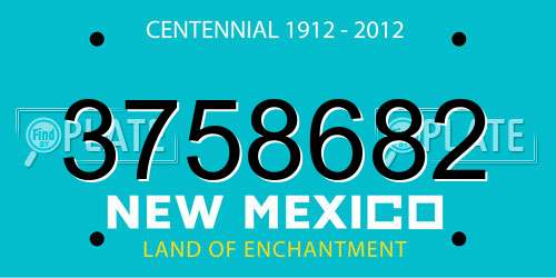 3758682 New Mexico License Plate