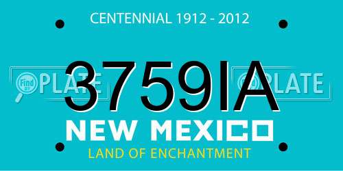 3759IA New Mexico License Plate