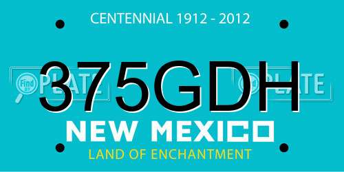 375GDH New Mexico License Plate