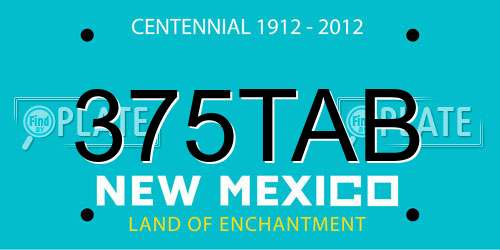 375TAB New Mexico License Plate