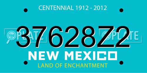 37628Z2 New Mexico License Plate