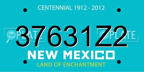 37631Z2 New Mexico License Plate