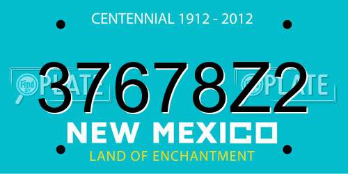 37678Z2 New Mexico License Plate