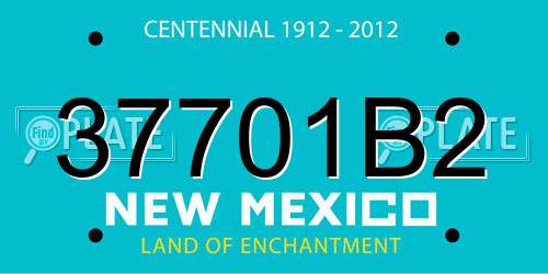 37701B2 New Mexico License Plate