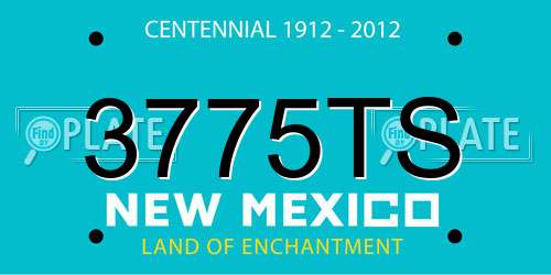 3775TS New Mexico License Plate
