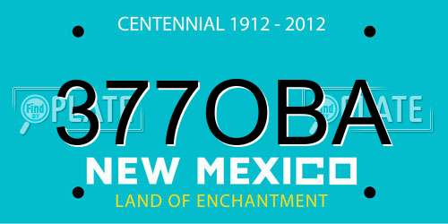 377OBA New Mexico License Plate