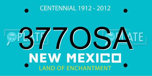 377OSA New Mexico License Plate