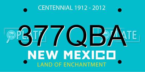 377QBA New Mexico License Plate