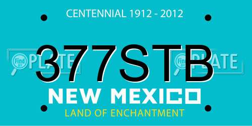 377STB New Mexico License Plate