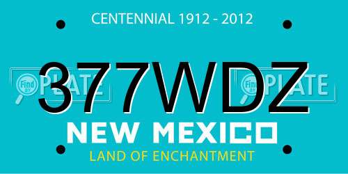 377WDZ New Mexico License Plate