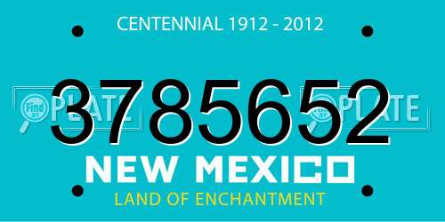 3785652 New Mexico License Plate