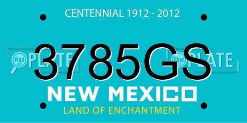 3785GS New Mexico License Plate