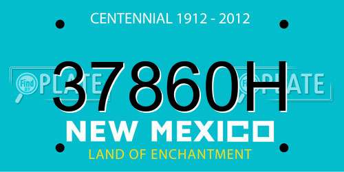 37860H New Mexico License Plate