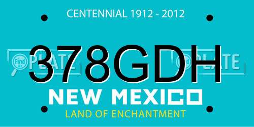 378GDH New Mexico License Plate