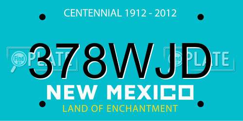 378WJD New Mexico License Plate
