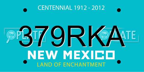 379RKA New Mexico License Plate