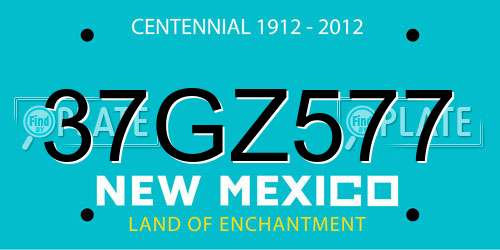 37GZ577 New Mexico License Plate